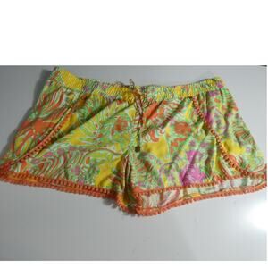 Lilly Pulitzer For Target Shorts XXL Cotton Colorful Elastic Waist Drawstring